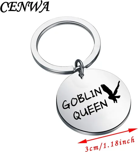 Miniatura 2 de CENWA - Llavero de laberinto inspirado en la joyería goblin Queen