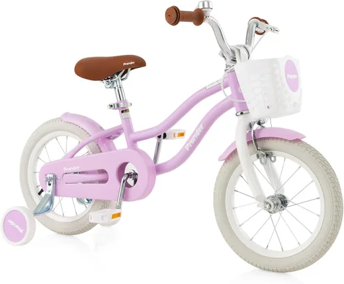 Miniatura 39 de BABY JOY Kids Bike, 12 14 16 18 20 Inch Boys Girls Bike w/Adjustable Seat, Removable Basket, Handbrake & Coaster Brake, Training Wheels or Turquesa