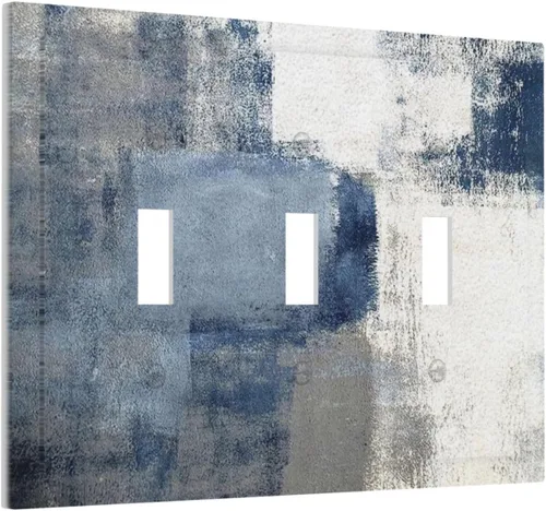 Miniatura 199 de Placa Decorativa de Pared Beige Boho de Mediados de Siglo Sol Abstracto 1-Gang Retro Años 70 Arte Geométrico Moderno con Arco Eléctrico Interruptor