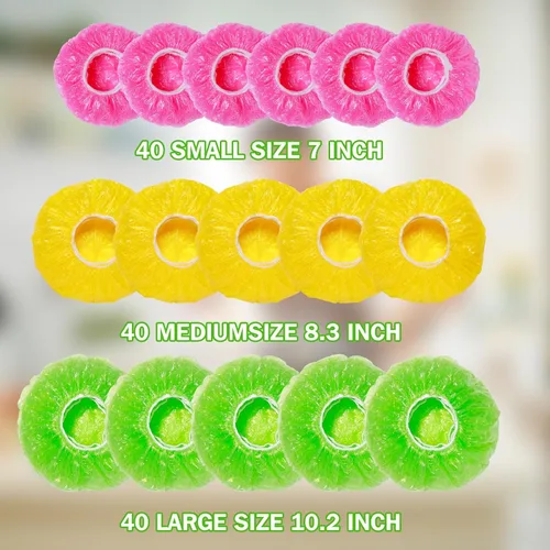 Miniatura 4 de Mwellewm Fundas de plástico elásticas reutilizables para almacenamiento de alimentos, tapas de ducha elásticas para bolsas de conservación fresca
