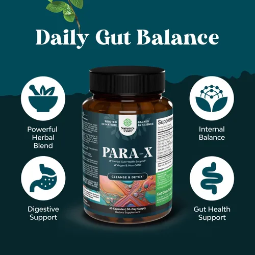 Miniatura 4 de PARA-X Suplemento de salud intestinal a base de hierbas, apoyo inmunológico con ajenjo y clavo de nogal negro, apoya la salud digestiva y la salud