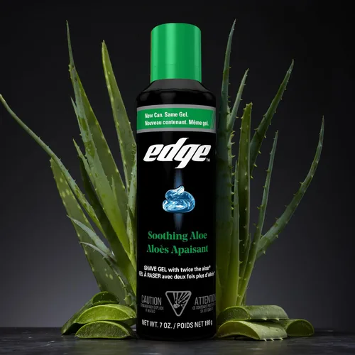 Miniatura 5 de Edge Gel de afeitado para hombres, aloe calmante con dos veces el aloe, (paquete de 6) - Gel de afeitado para hombres que hidrata, protege y calma