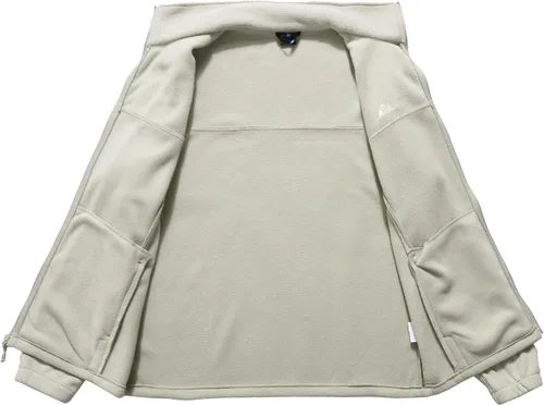 Miniatura 4 de Chaqueta UTWGN de forro polar suave para hombre con bolsillos, ligera, para exterior, de recreación, con cremallera completa