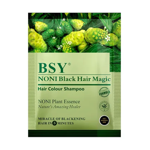 Miniatura 10 de BSY Noni Black Hair Magic Champú para teñir el cabello, 0.4 fl oz - Paquete de 24 sobres