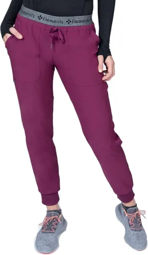 Miniatura 3 de Conjunto de ropa quirúrgica para mujer, pantalones de correr y envoltura falsa de 7 bolsillos, elástico en 4 direcciones para enfermeras, dentistas