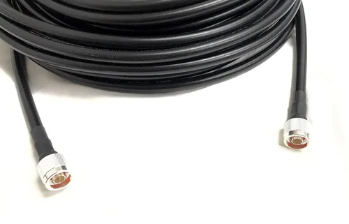 Miniatura 2 de Custom Cable Connection Cable de antena coaxial de baja pérdida de 3 pies N macho a N macho LMR400 veces para microondas de 50 ohmios