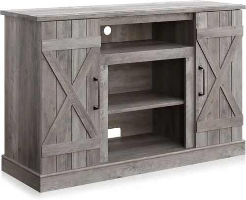 Miniatura 13 de BELLEZE Soporte de TV de 47 pulgadas con calentador eléctrico de chimenea de 18 pulgadas y consola de centro de entretenimiento multimedia para TV
