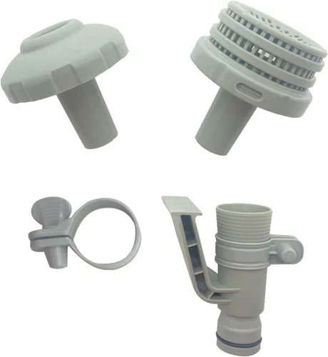 Miniatura 2 de Boquilla de chorro de agua de entrada de 1.25 pulgadas y soporte de manguera de filtro de salida, abrazadera de tubo, filtro de piscina, repuesto