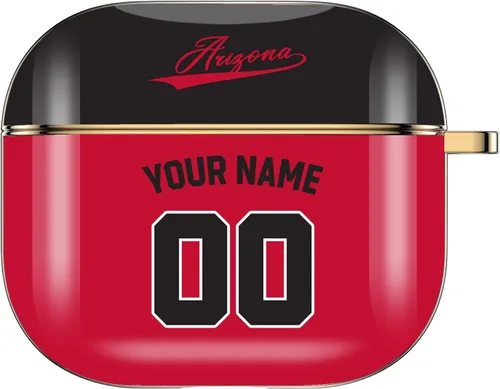 Funda personalizada con nombre y número para AirPods Pro de 3ª generación Pro 2 (2019, 2021, 2022) con llavero personalizado, regalo para fanáticos