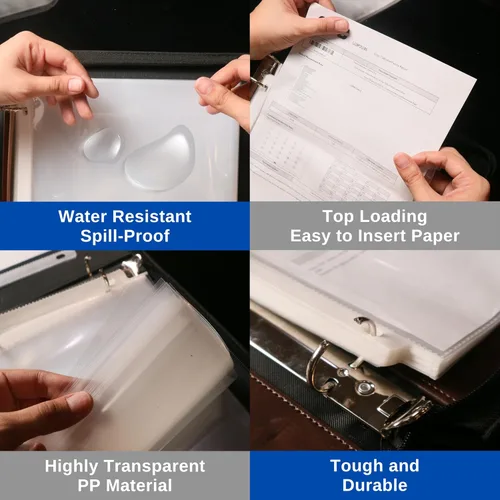 Miniatura 3 de Performore Protectores de 150 hojas, transparentes de 8.5 x 11 pulgadas para carpeta de 3 anillas, fundas de plástico para hojas de plástico