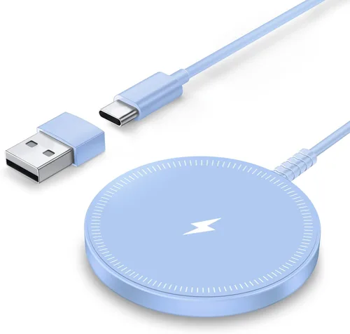 Miniatura 13 de Cargador magnético inalámbrico Magsafe iPhone: almohadilla de carga para iPhone 17/16/15/14/13/12 Series y AirPods Pro 4-2, imán fuerte, puertos