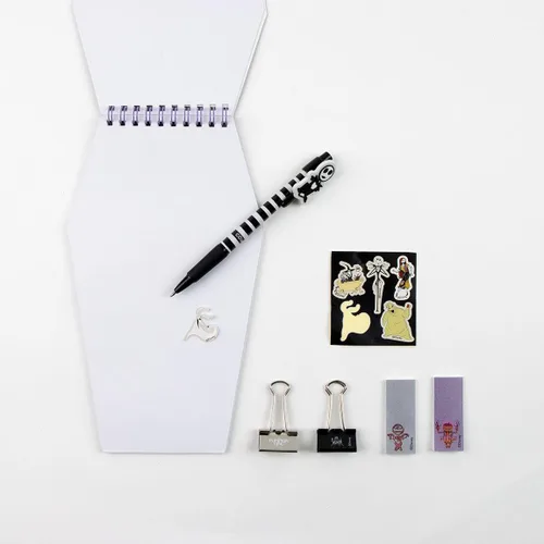 Miniatura 4 de Juego de papelería Nightmare Before Christmas - Incluye cuaderno, bolígrafo, pegatinas, notas y pinzas - Accesorios de papelería - Producto original