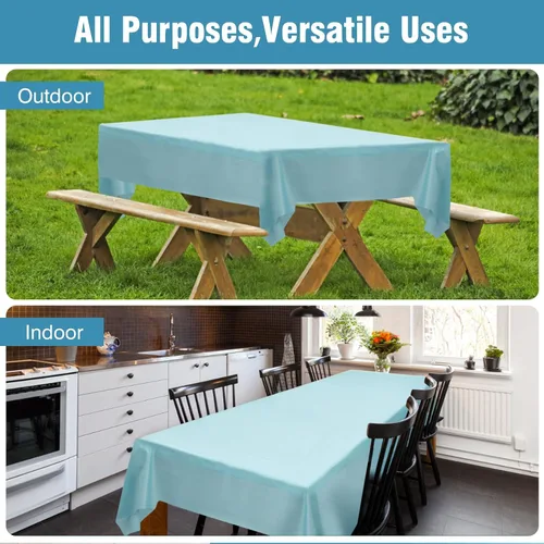 Miniatura 243 de Rollo de plástico para cubierta de mesa color verde manzana, 40 pulgadas x 100 pies, rollo de plástico resistente para cubierta de mesa de banquetes