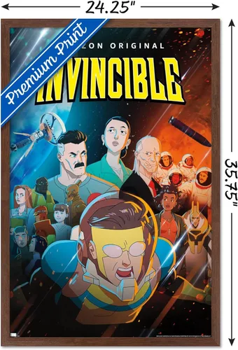 Miniatura 3 de Trends International Invincible - Póster de pared de una hoja, 22.375 x 34 pulgadas, versión enmarcada de caoba