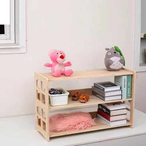 Miniatura 2 de Montessori Estantería de juguetes para niños, organizador de almacenamiento para juguetes, estantes de libros para habitación de niños, resistente
