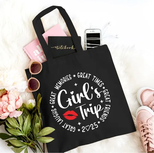 Miniatura 3 de TSIIUO Bolsa de lona para el fin de semana 2024 para mujer, bolsa de compras reutilizable para vacaciones con amigos divertidos para regalo de niñas