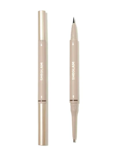 SHEGLAM Lápices de cejas de doble cara Crema Impermeable Larga Duración Ojo Cejas Lápiz Maquillaje -03 Taupe
