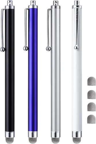 Miniatura 7 de Stylus, 4 lápices capacitivos de punta de fibra de malla de 5.0 pulgadas para pantalla táctil, compatibles con iPad, iPhone, Kindle Fire, 4 puntas