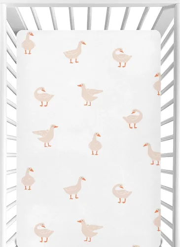 Miniatura 14 de CaTaKu Sábanas de cuna para niñas y niños – Sábanas de bebé bohemias con flores silvestres, sábanas de colchón neutro para cuna para cama