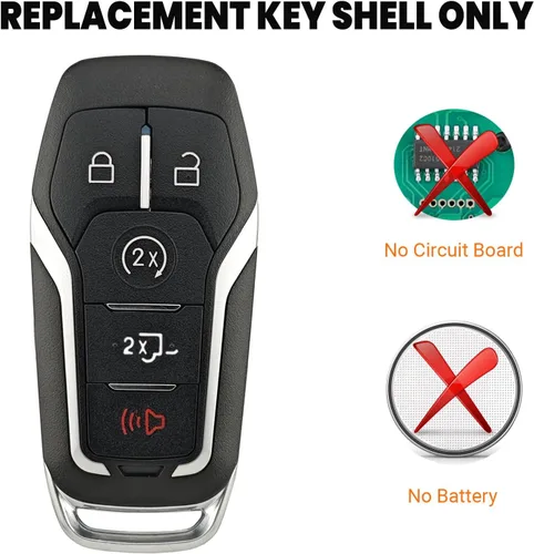 Miniatura 2 de Funda de repuesto para llavero Ford F150 F250 2015 2016 2017 FCC ID:M3N-A2C31243300 P/N:164-R8117 Control remoto de entrada sin llave 5 botones