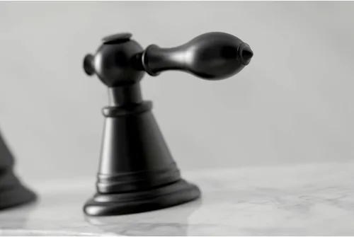 Miniatura 2 de Kingston Brass FSC1970AL - Grifo de baño clásico inglés extendido, negro mate, 8 x 5.19 x 6 pulgadas Mate negro