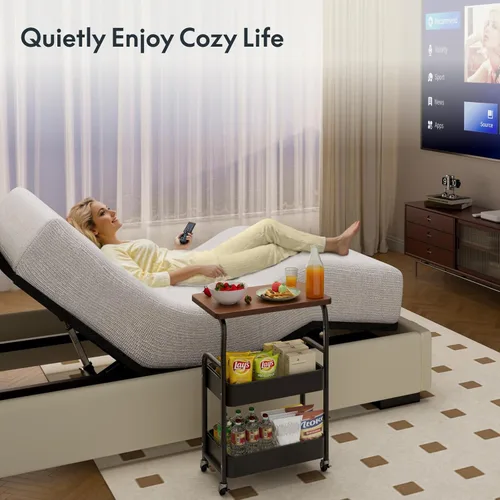 Miniatura 6 de FLEXISPOT Base de cama ajustable Twin XL–Gravedad cero y masaje relajante, posiciones de memoria, motor ultra silencioso, montaje rápido, patas