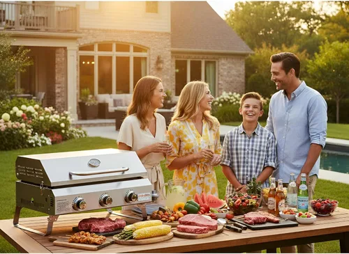 Miniatura 11 de ONLYFIRE GRILLS - Parrilla de mesa de gas con patas plegables, parrilla de gas propano portátil de 3 quemadores con tapa plana para cocinar al aire