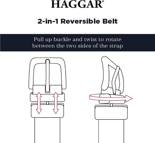 Miniatura 7 de Haggar Vestido de cinturón reversible y casual para hombre