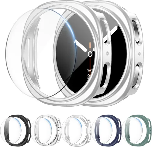 Miniatura 10 de Paquete de 2+2 protectores de pantalla para Galaxy Ultra Watch de 1.772 pulgadas, película protectora de vidrio templado HD con funda protectora