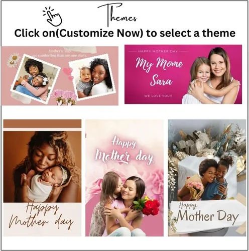 Miniatura 2 de Cartel de feliz día de la madre, pancarta personalizada para el día de la madre, decoración de fiesta, fiesta del día de la madre, regalo del día