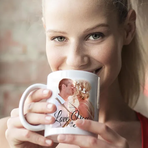 Miniatura 8 de Taza de café personalizada Taza personalizada con nombre y logotipo de texto, taza personalizada de 11 onzas en ambos lados, regalos Blanco
