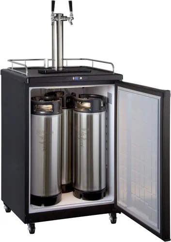 Miniatura 5 de Kegco Dispensador de barriles, negro, 2 grifos