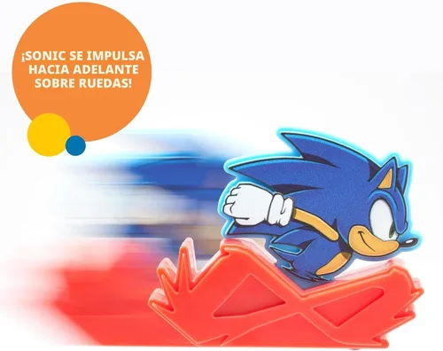 Miniatura 7 de DecoSet Sonic The Hedgehog - Juego de decoración de 3 piezas con cola y nudillos para tartas, anillos y figura de acción de Sonic rodante