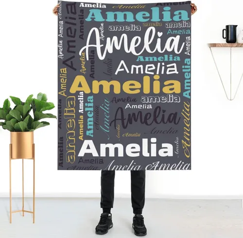 Miniatura 20 de Mantas personalizadas con nombre para niños, mantas de bebé personalizadas para niñas y niños con nombre, mantas de bebé personalizadas con nombre