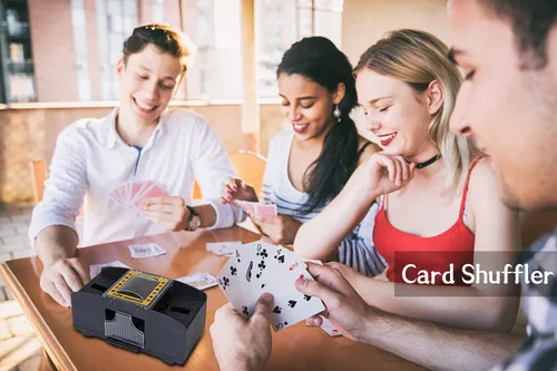 Miniatura 3 de Barajador Automático de Tarjetas, Máquina Barajadora de Póker Eléctrica Operada con Pilas para 1-2 Barajas, para Cartas de Juego/UNO 1-2 Deck