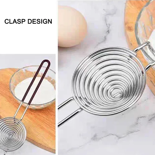 Miniatura 6 de Separador de huevos, separador blanco de yema de huevo de acero inoxidable, mango largo, filtro divisor de yema de huevos, accesorio de cocina