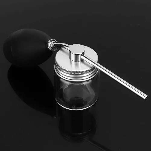 Miniatura 2 de Ymiko Aplicador de spray de fibras capilares, botella de vidrio para construir el cabello, atomizador para adelgazar el cabello, herramienta