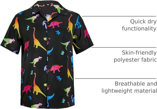 Miniatura 72 de Camisa hawaiana para hombre, con estampado floral, cómoda, con botones, casual, manga corta, ropa de playa para hombre