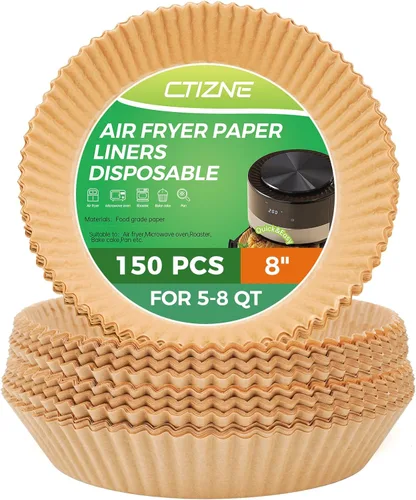 Miniatura 18 de Revestimientos desechables para freidora de aire - 500 piezas de papel de pergamino de 20 cm cuadrado para freidora de aire, revestimientos