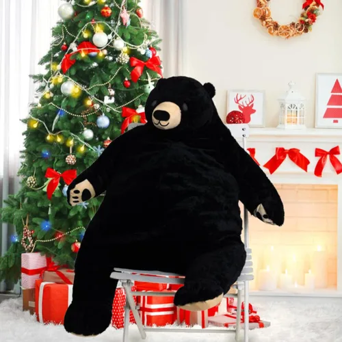 Miniatura 3 de SNOWOLF Djungelskog Oso Gigante de Simulación Juguete de Oso de Peluche Animal de Peluche Muñeca de Felpa Enorme Tierno Oso Negro de Vida Silvestre