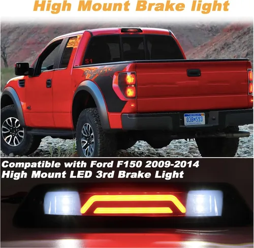 Miniatura 2 de Luces de freno de montaje alto LED de tercera luz de freno compatibles con camiones F150 2009-2014 luz de carga LED de techo de cabina trasera
