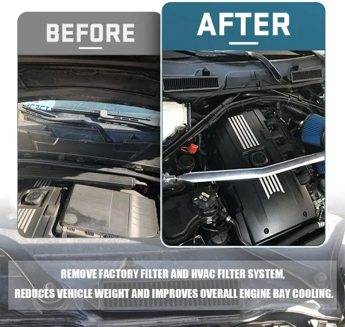Miniatura 5 de Filtros de Cubierta de Aire Compatibles con BMW E chasis E82 E88 E90 E91 E92 E93 X1 335i 135i 328i Negro