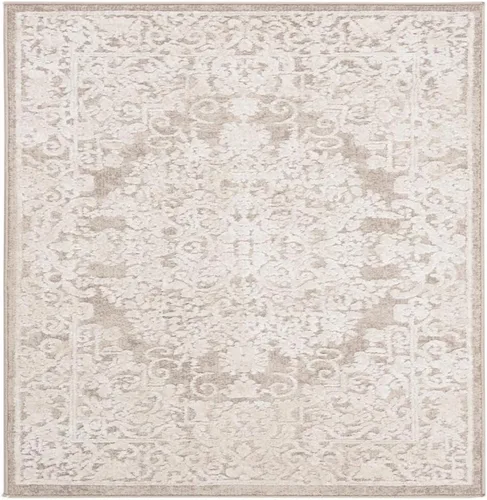 SAFAVIEH - Alfombra decorativa de la colección Reflection - 2'3" x 3', color beige y crema, no desprende pelusa y fácil de limpiar, ideal para