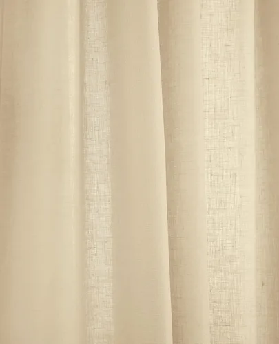Miniatura 4 de Solino Home Cortina de lino europeo color beige, 52 x 96 pulgadas, filtro de luz, con bolsillo para barra, 96 pulgadas, 100% lino puro, tratamiento