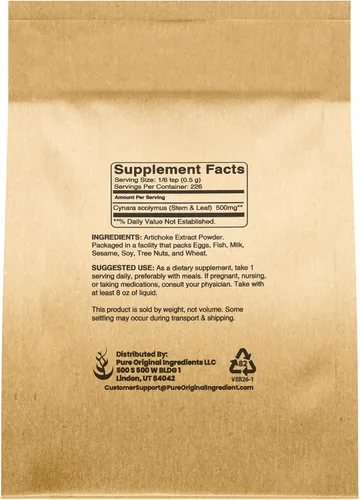 Miniatura 2 de PURE ORIGINAL INGREDIENTS Extracto de alcachofa (4 oz) Suplemento de hierbas, sin gluten, sin OMG