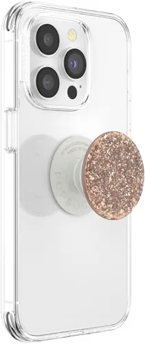 Miniatura 2 de Agarre para teléfono PopSockets con soporte expandible, agarre adhesivo - Confeti de aluminio oro rosa Lámina de oro rosa