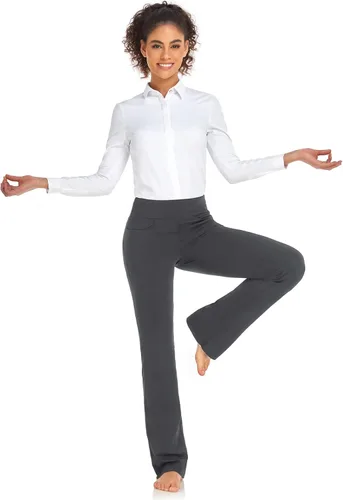 Miniatura 69 de Safort Pantalones de yoga con entrepierna de 28" 30" 32" 34"más amplios en la parte inferior para botas altas, 4 bolsillos, UPF50+