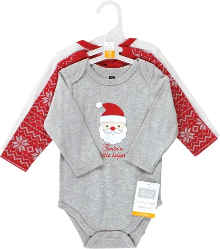 Miniatura 144 de Hudson Baby Body unisex de algodón de manga larga para bebé, leopardo rosa rojo