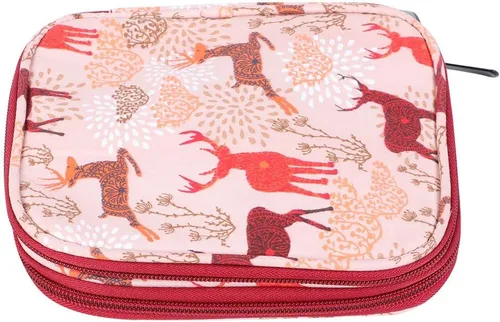 Estuche para agujas de tejer, bolsa de tejer con cremallera, caja organizadora de accesorios de herramienta de costura portátil para llevar (bolsa