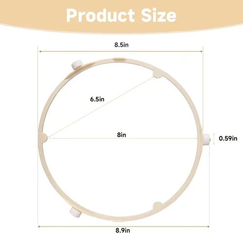 Miniatura 2 de Anillo giratorio de microondas Anillo de rueda de soporte de rodillo de 8.5 pulgadas compatible con Samsung GE Frigidaire Reemplazar#: WB06X10625